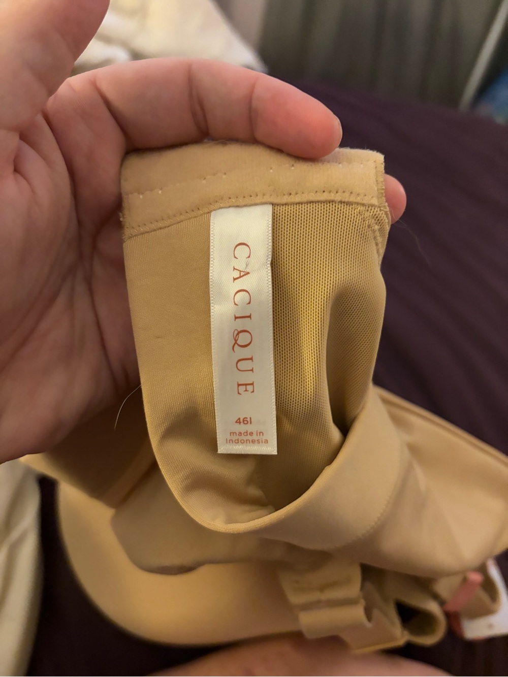 Cacique Nude/Tan Comfort Bra 46i new with tags